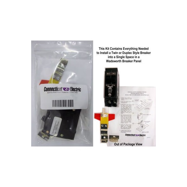 Connecticut Electric Wadsworth Circuit Breaker Type B Twin 1Pole 30A